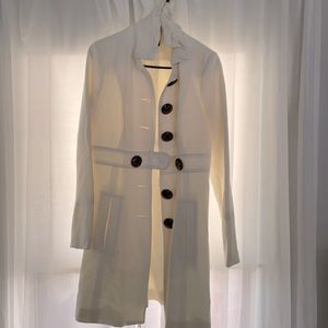 Off white long coat worn once size small